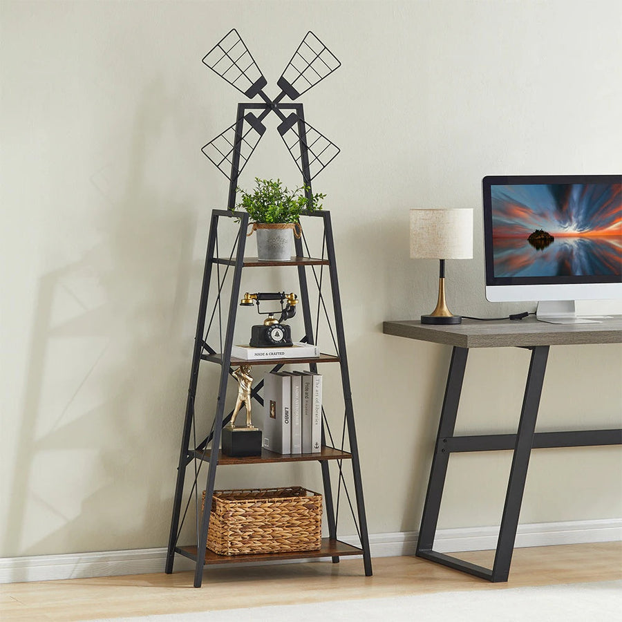 68" Windmill Industrial Bookshelf