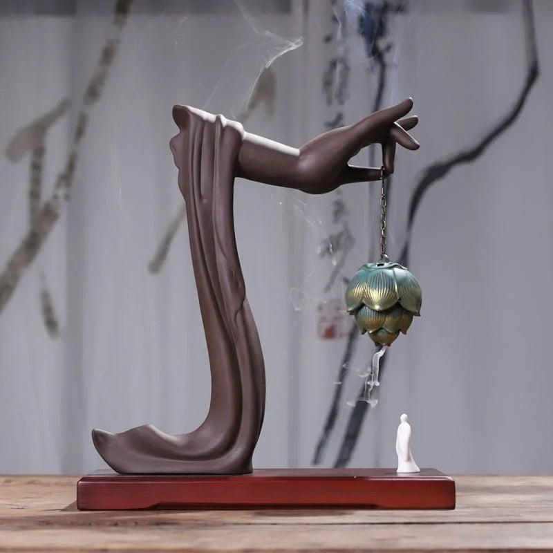 Buddha's Hand Backflow Incense Burner-HomeAscent