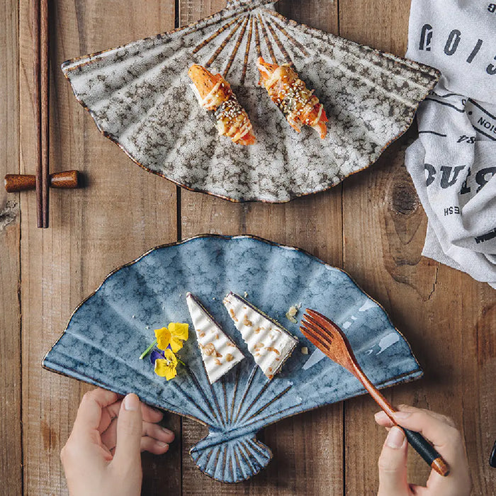 Japanese-Style Ceramic Appetizer Plate