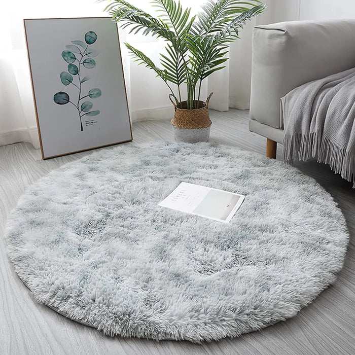 Plush Round Rug - Cozy & Warm-HomeAscent