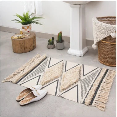 Stylish Tufted Cotton Rug-HomeAscent