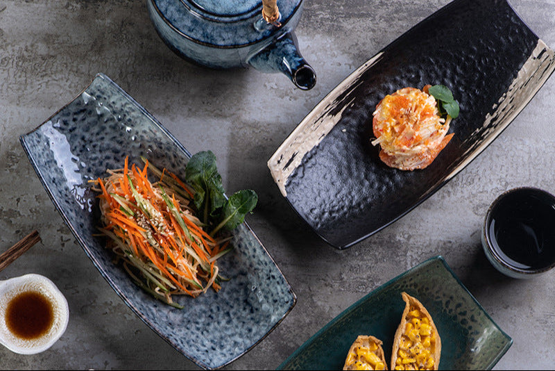 Japanese-Style Porcelain Sushi Plate