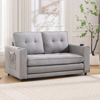 Modern 3-in-1 Convertible Loveseat Sleeper