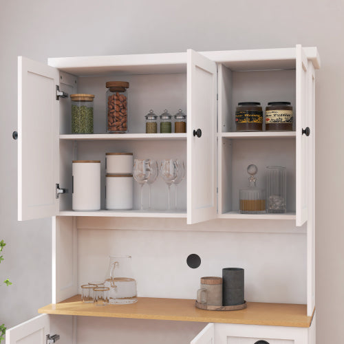 White Kitchen Storage Cabinet | Modern Freestanding Sideboard