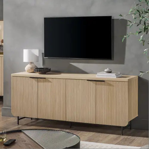 Modern Fluted-Door Sideboard