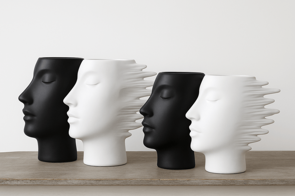 Abstract Face Vase