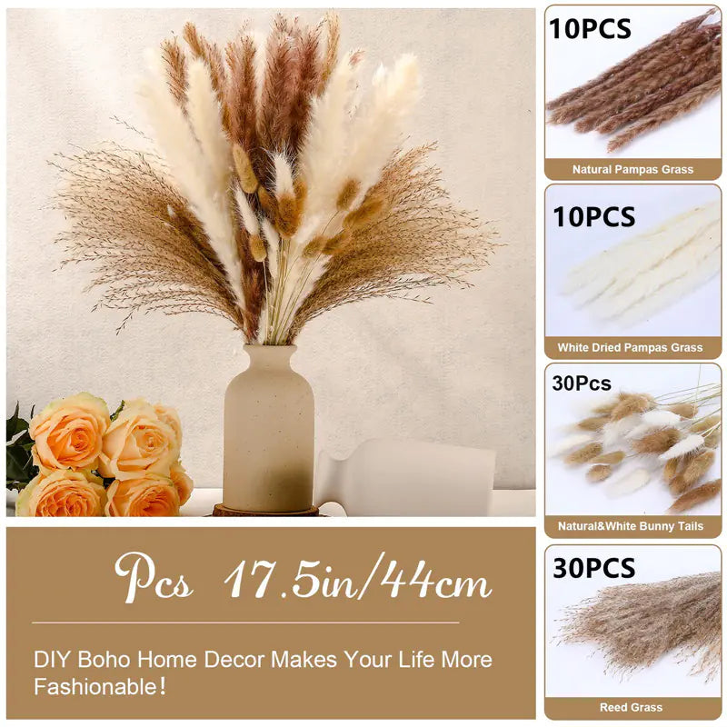 Natural Dried Pampas Grass Bouquet
