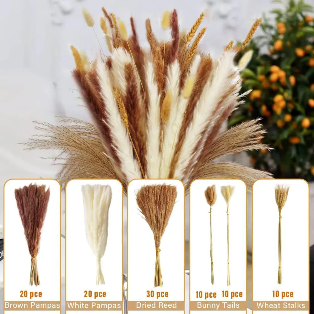 Natural Dried Pampas Grass Bouquet