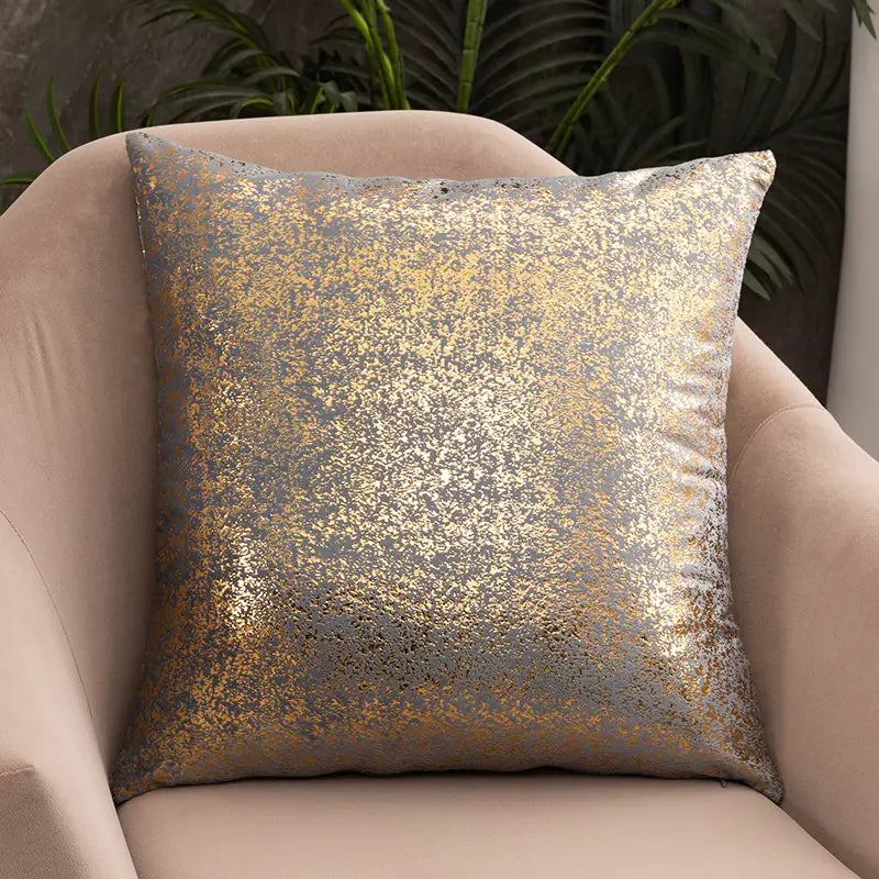 Velvet Snowflake Gold Pillowcase | Luxury Home Decor Accent