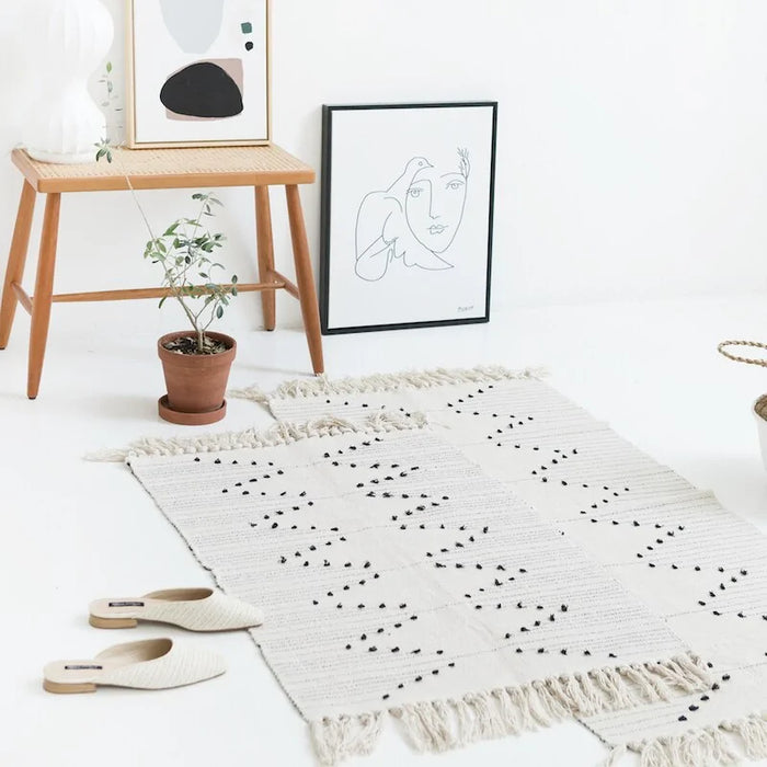 Geometric Weave Pattern Rug-HomeAscent