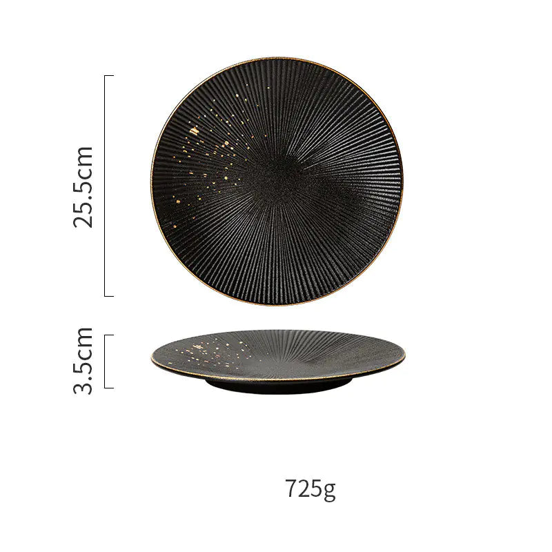 Luxury Nordic Dinnerware Set with Gold Trim