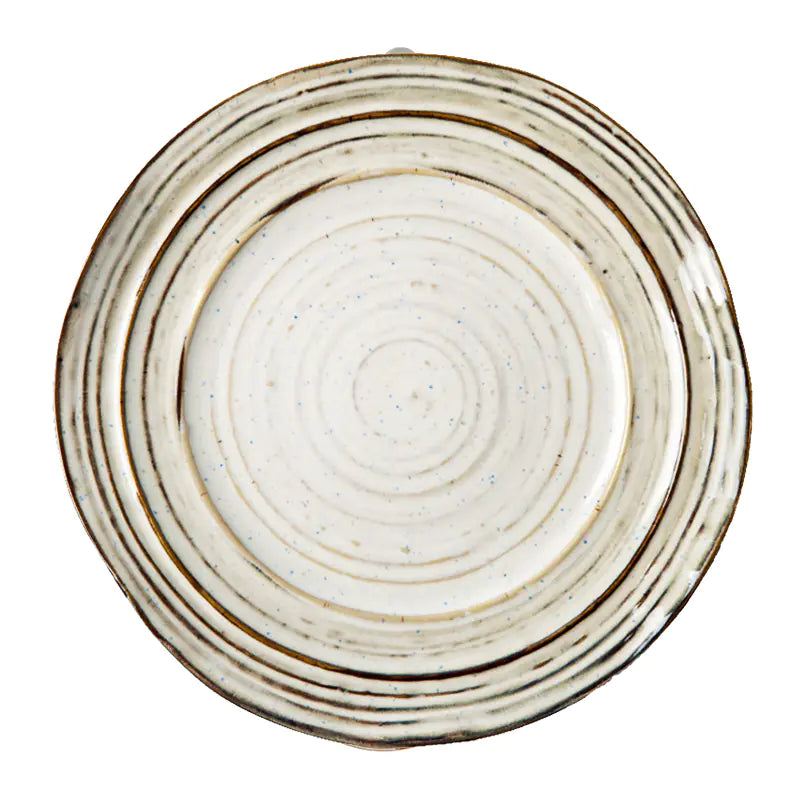 Vintage-Inspired Rustic Ceramic Plate