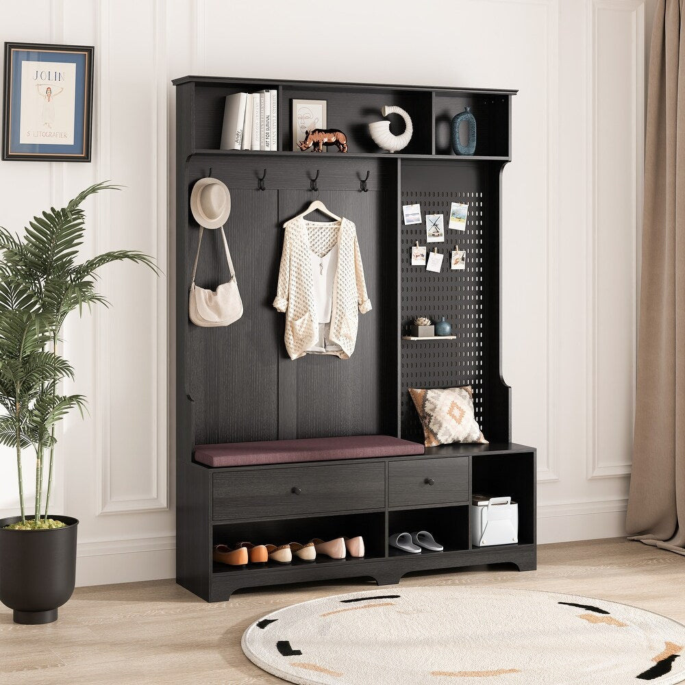 Multi-Purpose Hall Tree with Bench & Storage