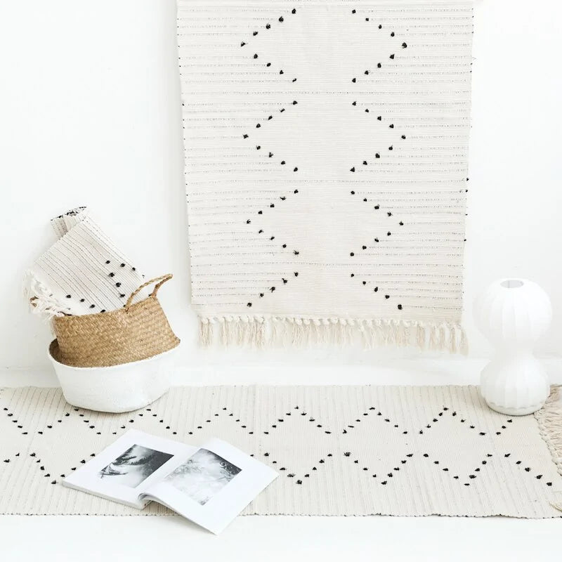 Geometric Weave Pattern Rug-HomeAscent