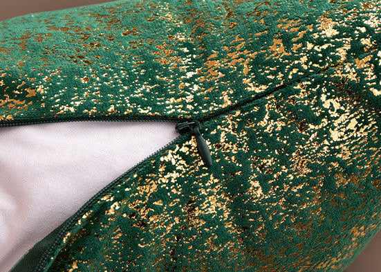 Velvet Snowflake Gold Pillowcase | Luxury Home Decor Accent
