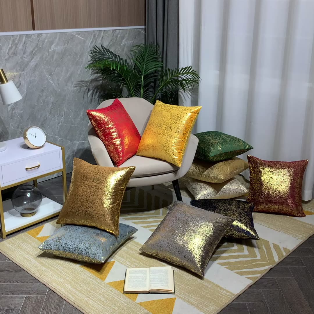 Velvet Snowflake Gold Pillowcase | Luxury Home Decor Accent