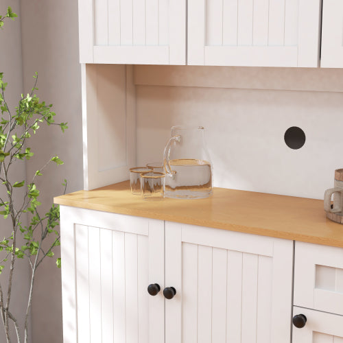 White Kitchen Storage Cabinet | Modern Freestanding Sideboard
