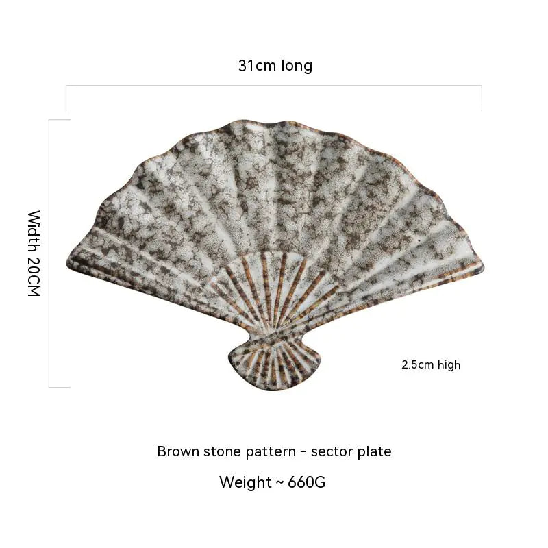 Japanese-Style Ceramic Appetizer Plate