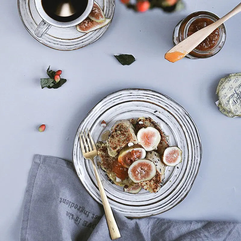Vintage-Inspired Rustic Ceramic Plate