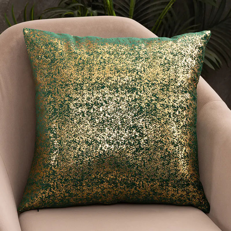 Velvet Snowflake Gold Pillowcase | Luxury Home Decor Accent