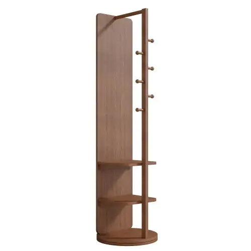 Full-Length Wardrobe Mirror | Walnut Frame & Storage
