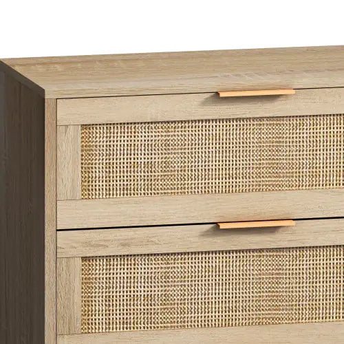 6-Drawer Rattan Storage Cabinet